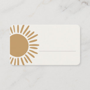 De Mesa tarjeta local boho sunshine