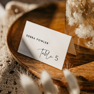 De Mesa Tarjeta Minimalista moderna para boda
