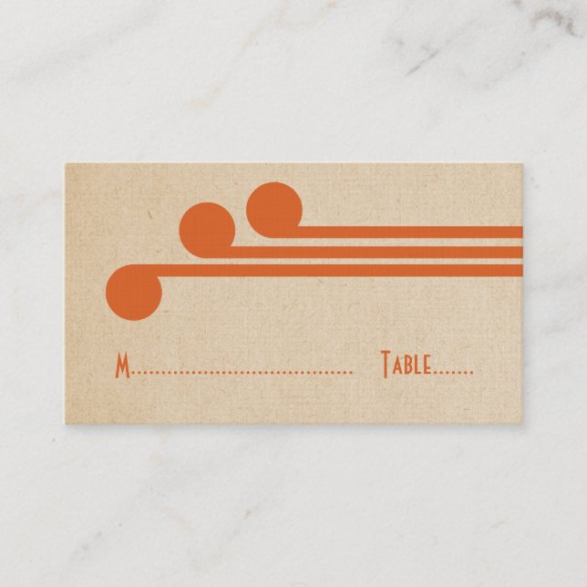 De Mesa Tarjeta naranja Deco Moda (Anverso)