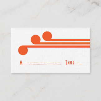 De Mesa Tarjeta naranja simple Deco Moda