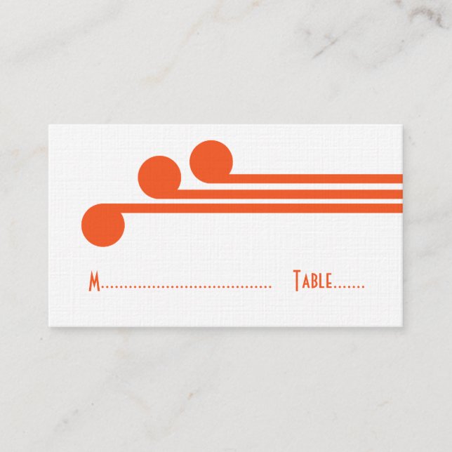 De Mesa Tarjeta naranja simple Deco Moda (Anverso)