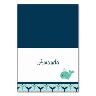 De Mesa Tarjeta Nautical Whale Place