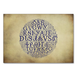 De Mesa Tarjeta plana Cherokee Syllabee Blue Cloud