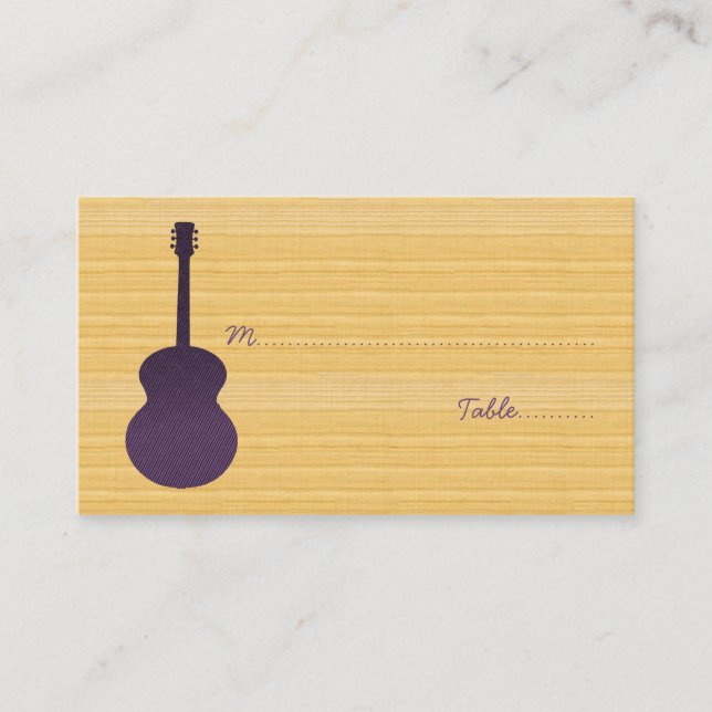 De Mesa Tarjeta Purple Country Guitar Place (Anverso)