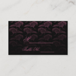 De Mesa Tarjeta Purple Raven Gothic Boda Place