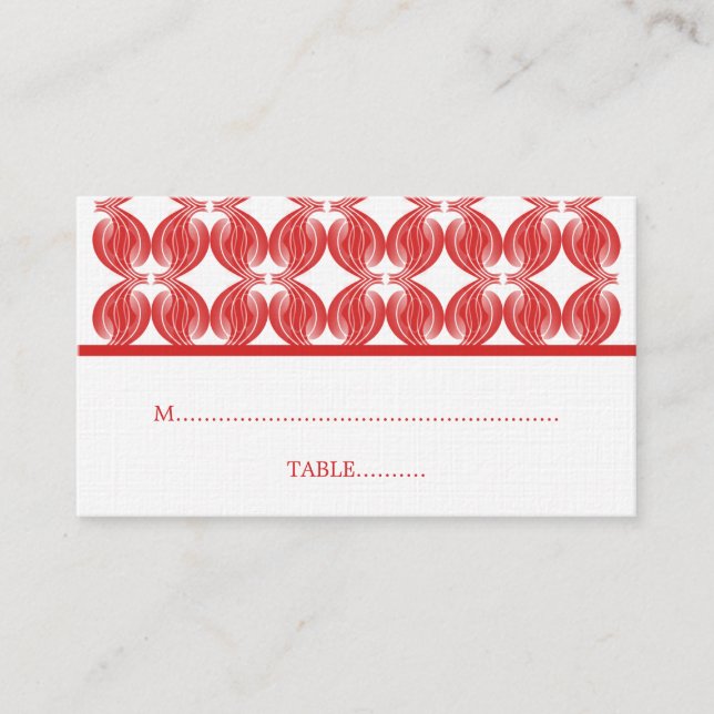 De Mesa Tarjeta Red Modern Deco Place (Anverso)