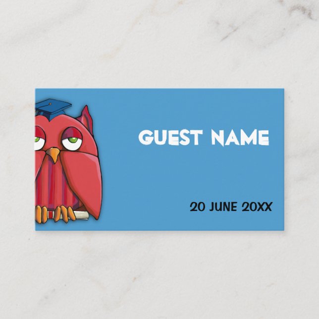 De Mesa Tarjeta Red Owl Grad aqua Place (Anverso)
