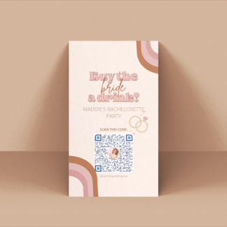 De Mesa Tarjeta Retro Bachelorette Party Venmo QR