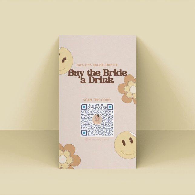 De Mesa Tarjeta Retro Bachelorette Party Venmo QR (Subido por el creador)