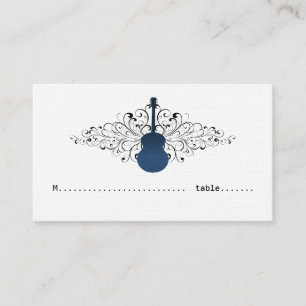 De Mesa Tarjeta Royal Blue Swirls Guitar Place