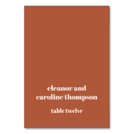 De Mesa Tarjeta Rust Fall Retro Custom Wedding Place Card