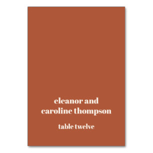 De Mesa Tarjeta Rust Fall Retro Custom Wedding Place Card