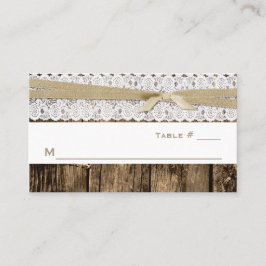 De Mesa Tarjeta Rustic Wood Wedding Place