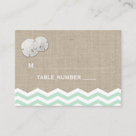 De Mesa Tarjeta Sand Dollar & Chevron Place