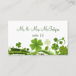 De Mesa Tarjeta Shamrock Boda Place irlandés