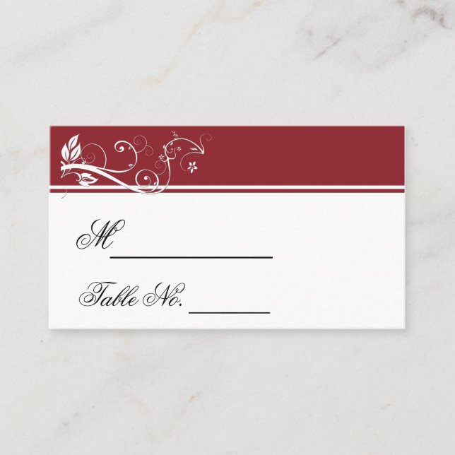 De Mesa Tarjeta siempre y para siempre Ruby Boda Place (Anverso)