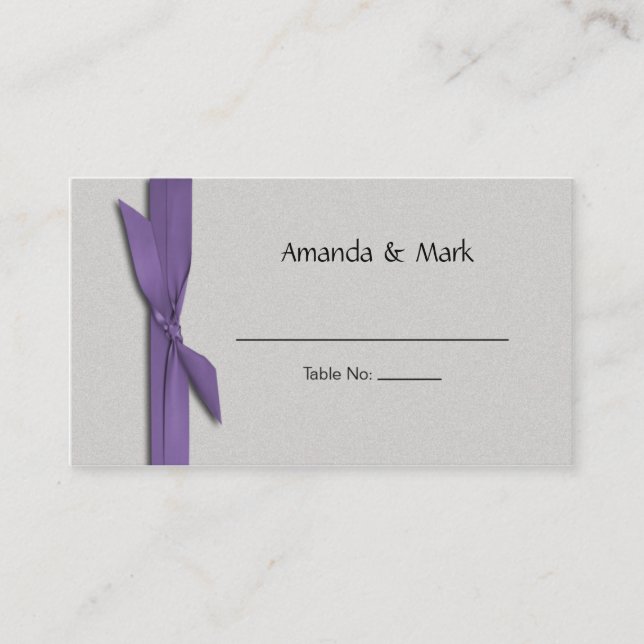 De Mesa Tarjeta Silver Place con cinta morada (Anverso)
