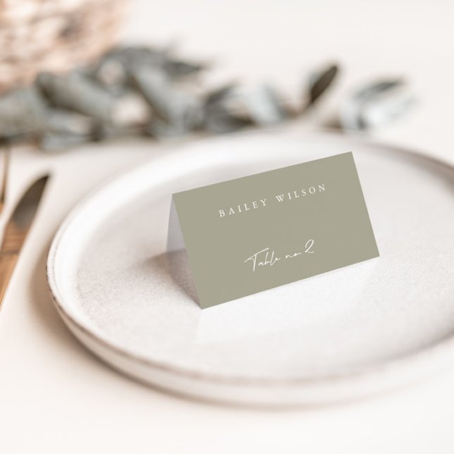 De Mesa Tarjeta simple verde verde moderno Boda (Subido por el creador)