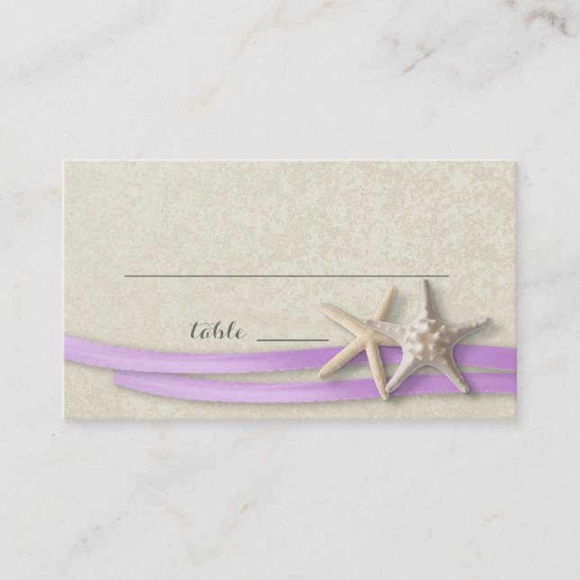 De Mesa Tarjeta Starfish and Ribbon Place (Anverso)