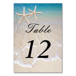 De Mesa Tarjeta Starfish Beach Wedding Table Place