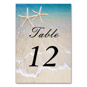 De Mesa Tarjeta Starfish Beach Wedding Table Place