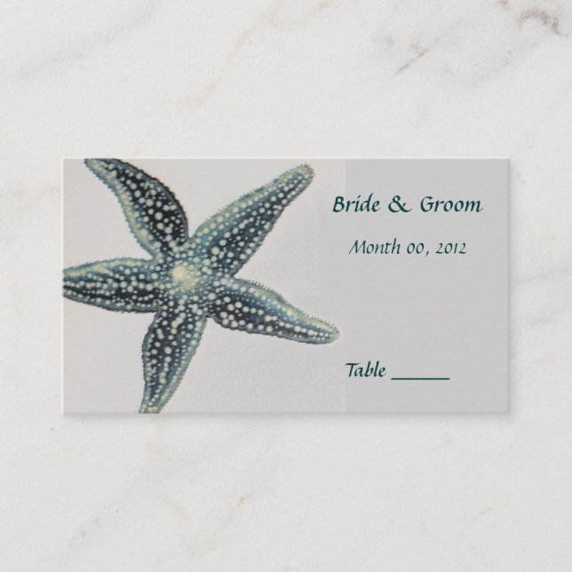 De Mesa Tarjeta Starfish Table Place (Anverso)