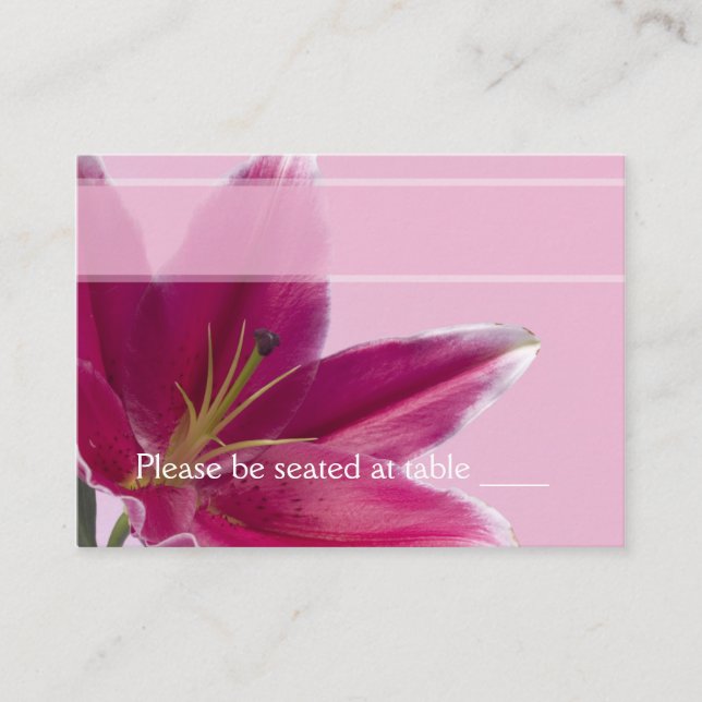 De Mesa Tarjeta Stargazer Lily Escort (Anverso)