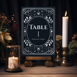 De Mesa Tarjeta Tarot Mística Elegante Plata