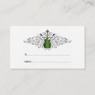 De Mesa Tarjeta V2 Green Guitar Swirls Place