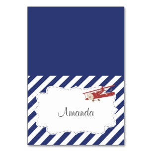 De Mesa Tarjeta Vintage Airplane Place