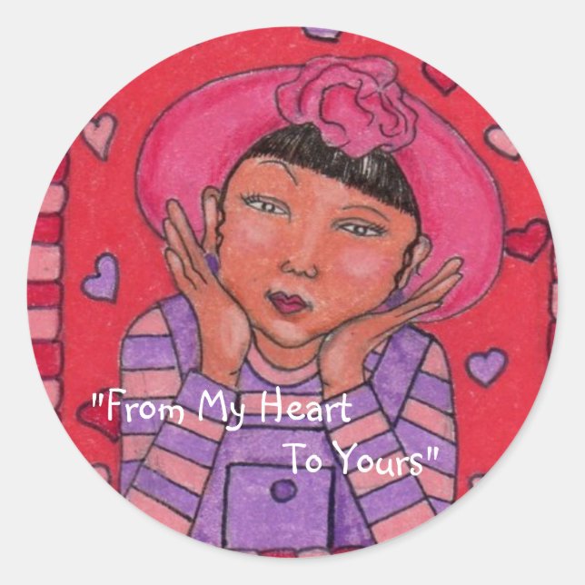 De Mi Corazón A Sus Pegatinas (Anverso)