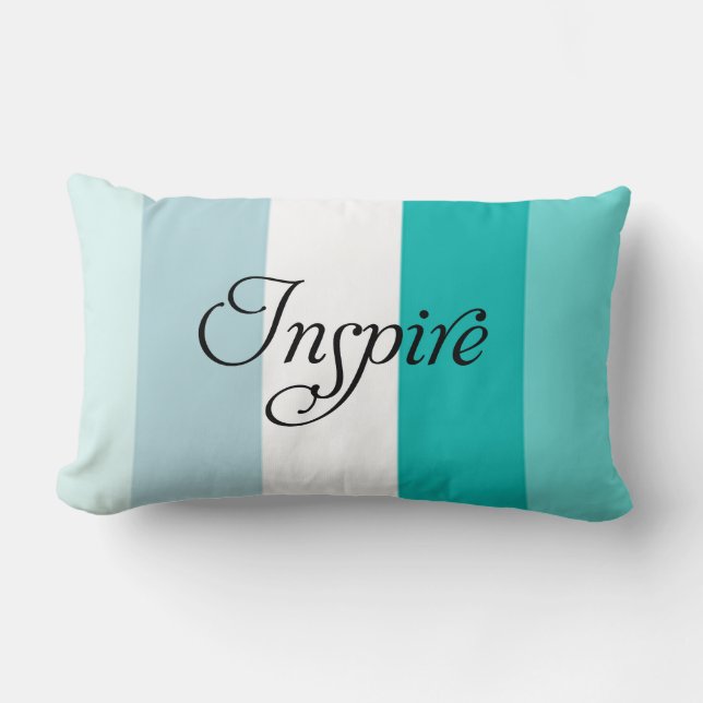 De moda inspire la almohada de tiro rayada azul (Anverso)
