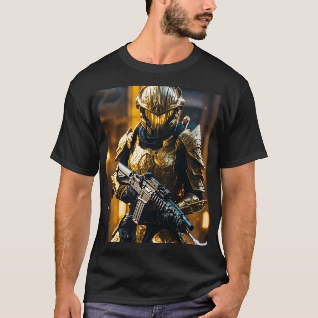 # de moda rápida: camiseta negra para hombres . (Anverso)