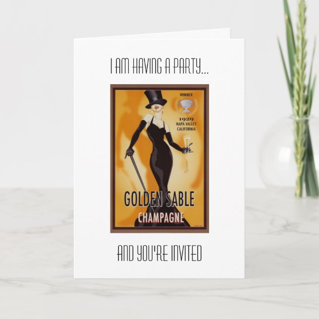 De Noche Vieja la invitación del fiesta (Anverso)