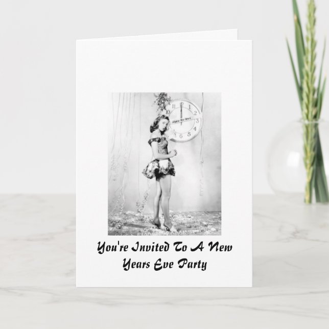 De Noche Vieja la invitación del fiesta (Anverso)