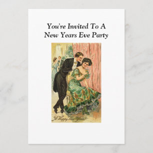 De Noche Vieja la invitación del fiesta