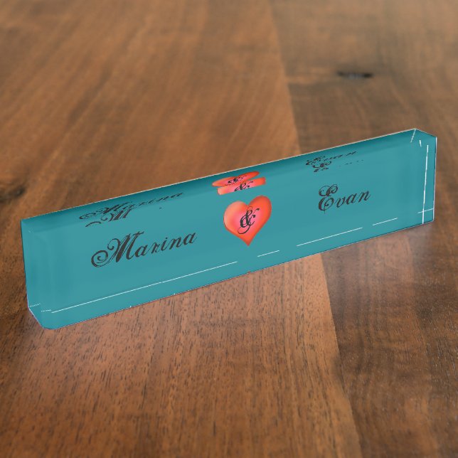 De Nombre HAMbyWG - Placa - Corazón Rojo (Lateral)