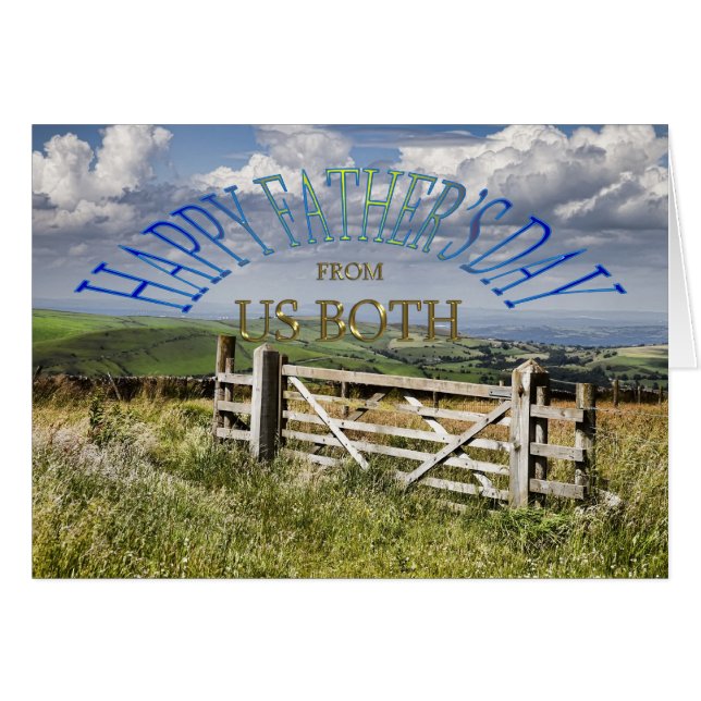 De nosotros los dos, un paisaje del día del padre  (Anverso (Horizontal))