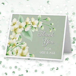 ¡De nosotros! Tarjeta de agradecimiento floral per