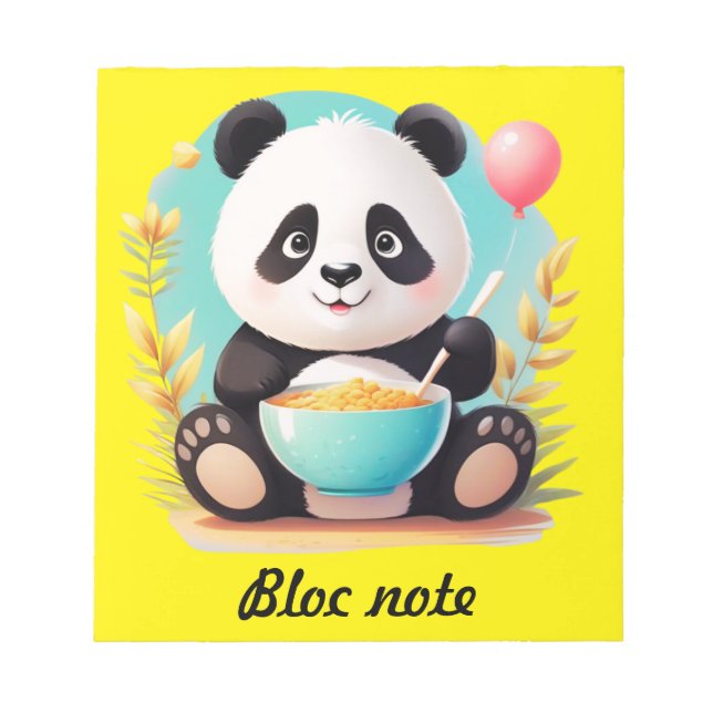 De Notas bloc note panda (Frente)
