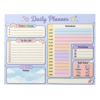 De Notas Planificador Diario Cuadrícula Pastel Kawaii Bloc