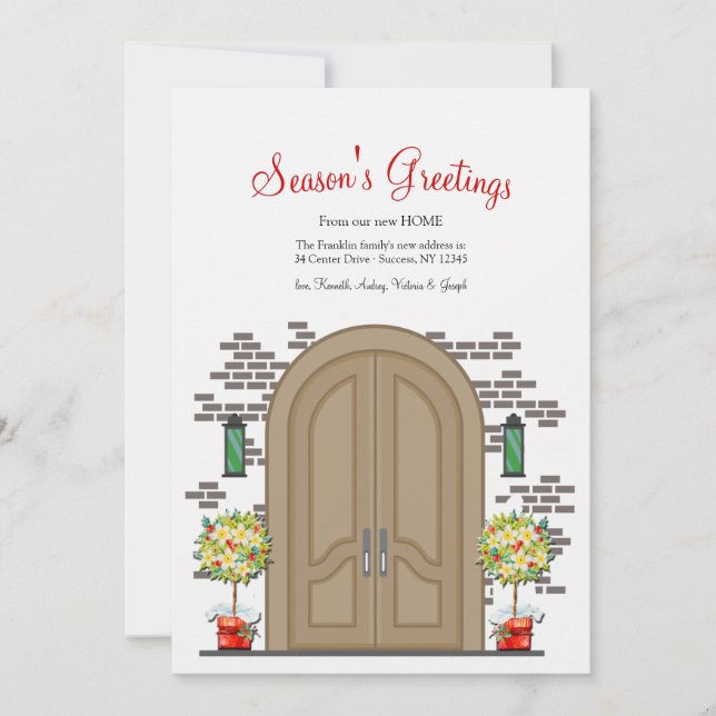 De nuestra casa a la tuya tarjeta de Navidad (Anverso)