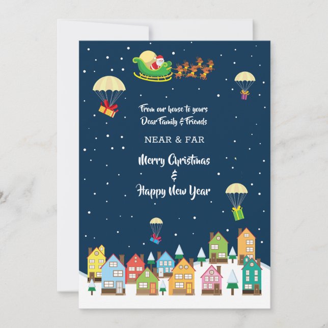 De nuestra casa a su tarjeta de festividad fotográ (Anverso)