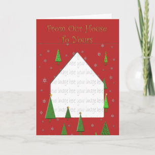 De nuestra casa a su tarjeta de fotos de vacacione