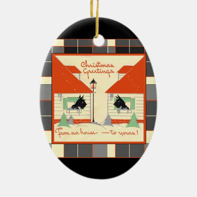 De nuestra casa a tu ornamento escocés de perro (Atrás)