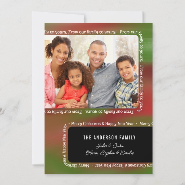 De nuestra familia el suyo navidad de la foto que (Anverso)