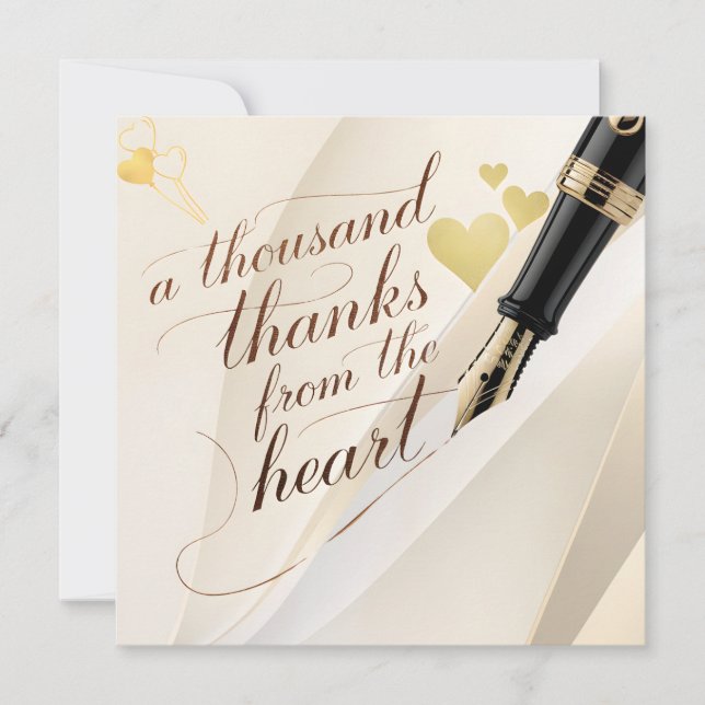 De Nuestro corazón a Su tarjeta de agradecimiento (Anverso)