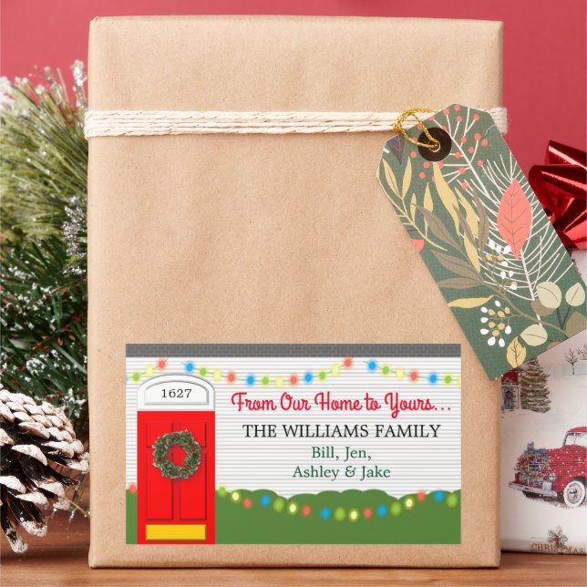 De Nuestro Hogar A Su Pegatina Personalizado (Vacaciones)