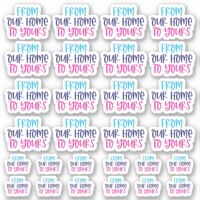 De nuestro hogar a su Pegatina Vinyl (Anverso)