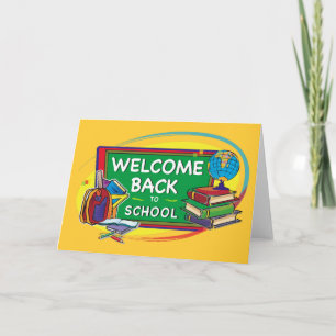 De nuevo a tarjeta de la recepción de la escuela
